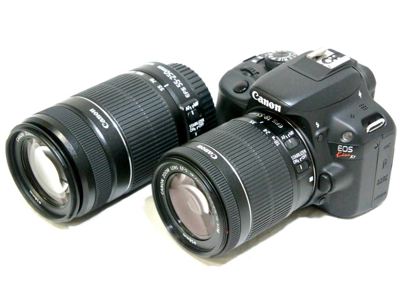 デジタル一眼Canon EOS Kiss X7 ダブルズームキット 値下げ交渉Ｏおまけつき